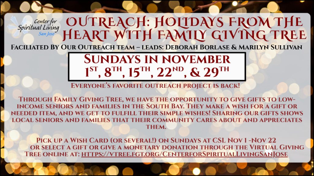 Outreach: Holidays from the Heart with Family Giving Tree